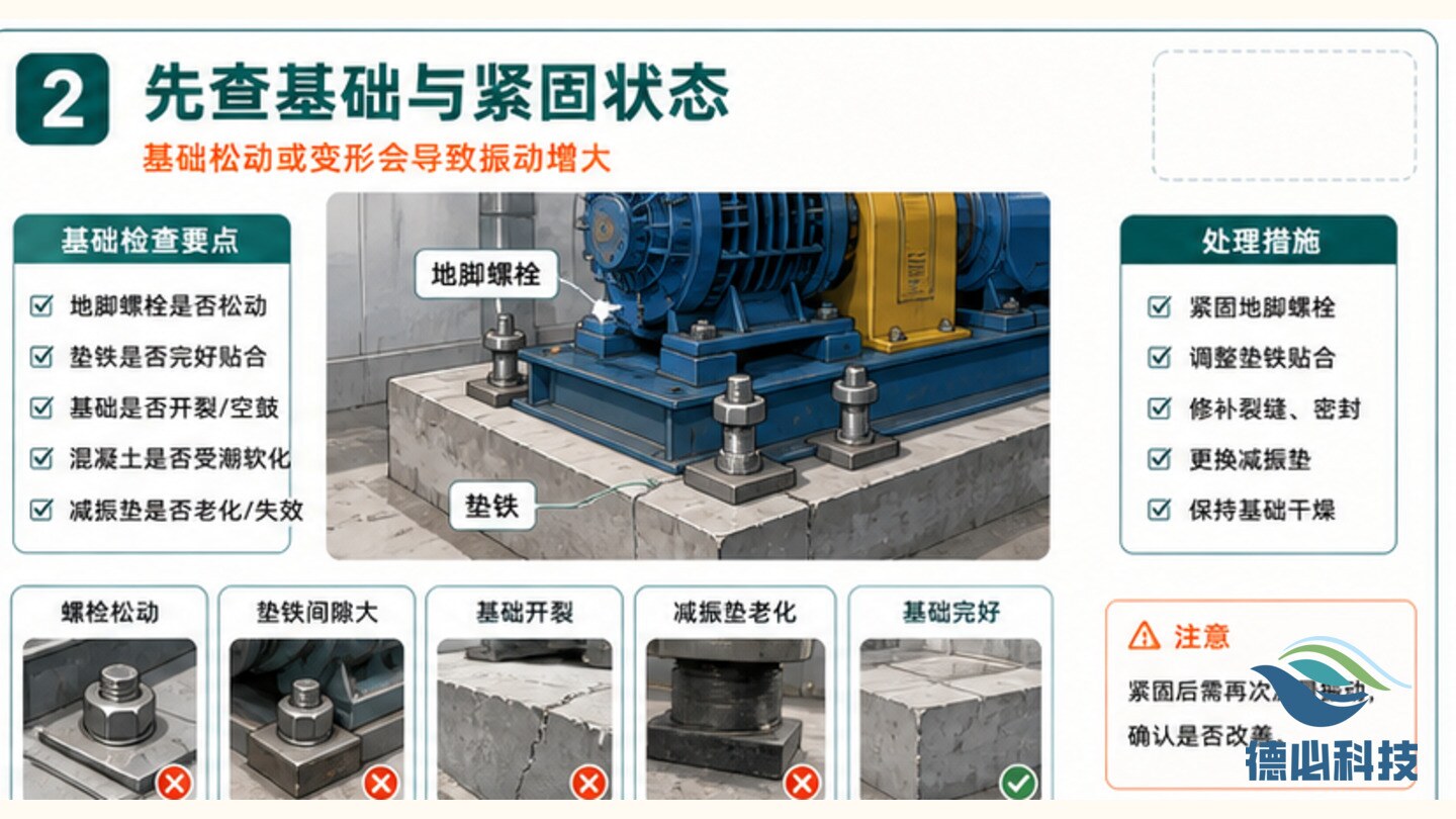 进水泵振动偏大,先查基础和轴承