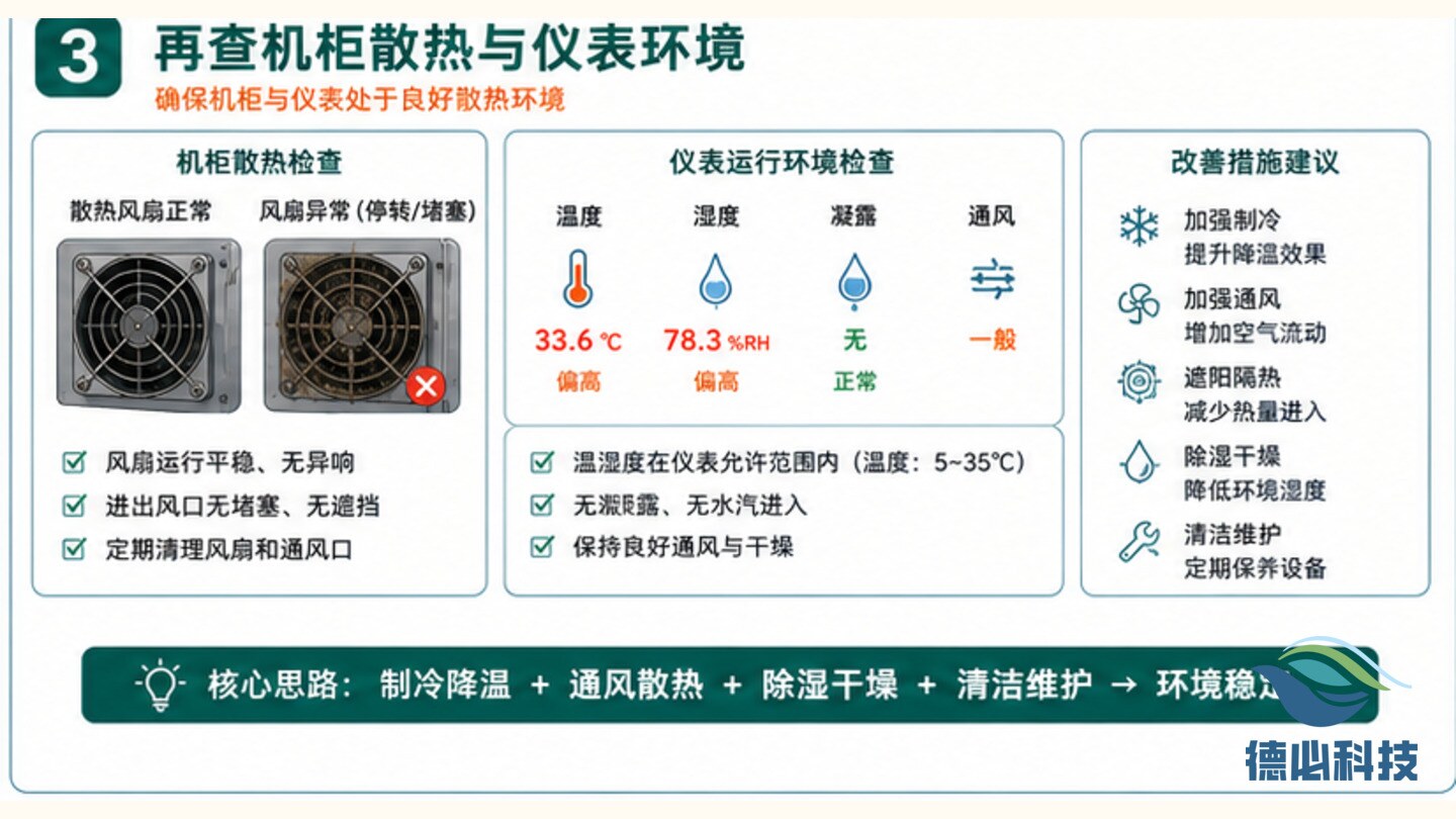 在线温控异常,先查空调和散热