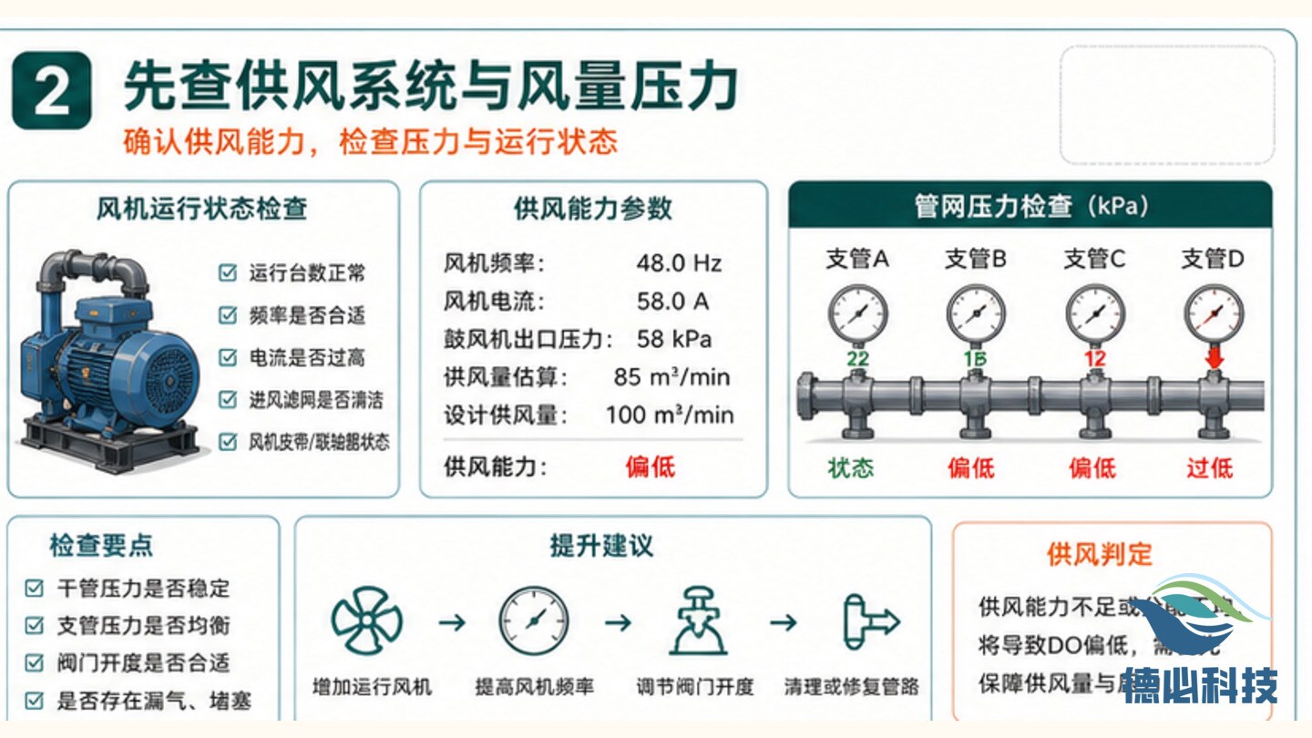 曝气池DO偏低,先查供风和负荷