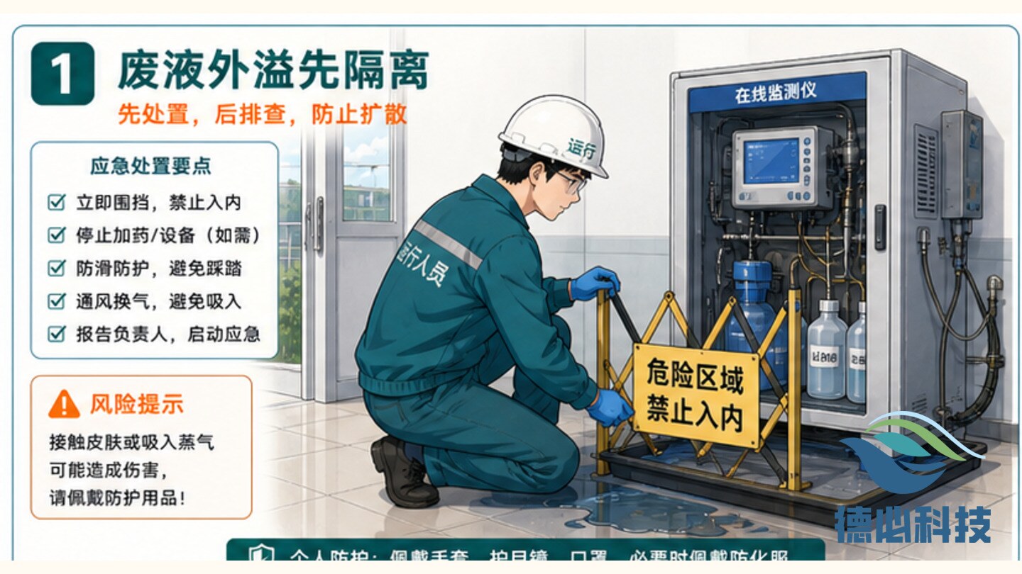 站房废液外溢,先做应急隔离
