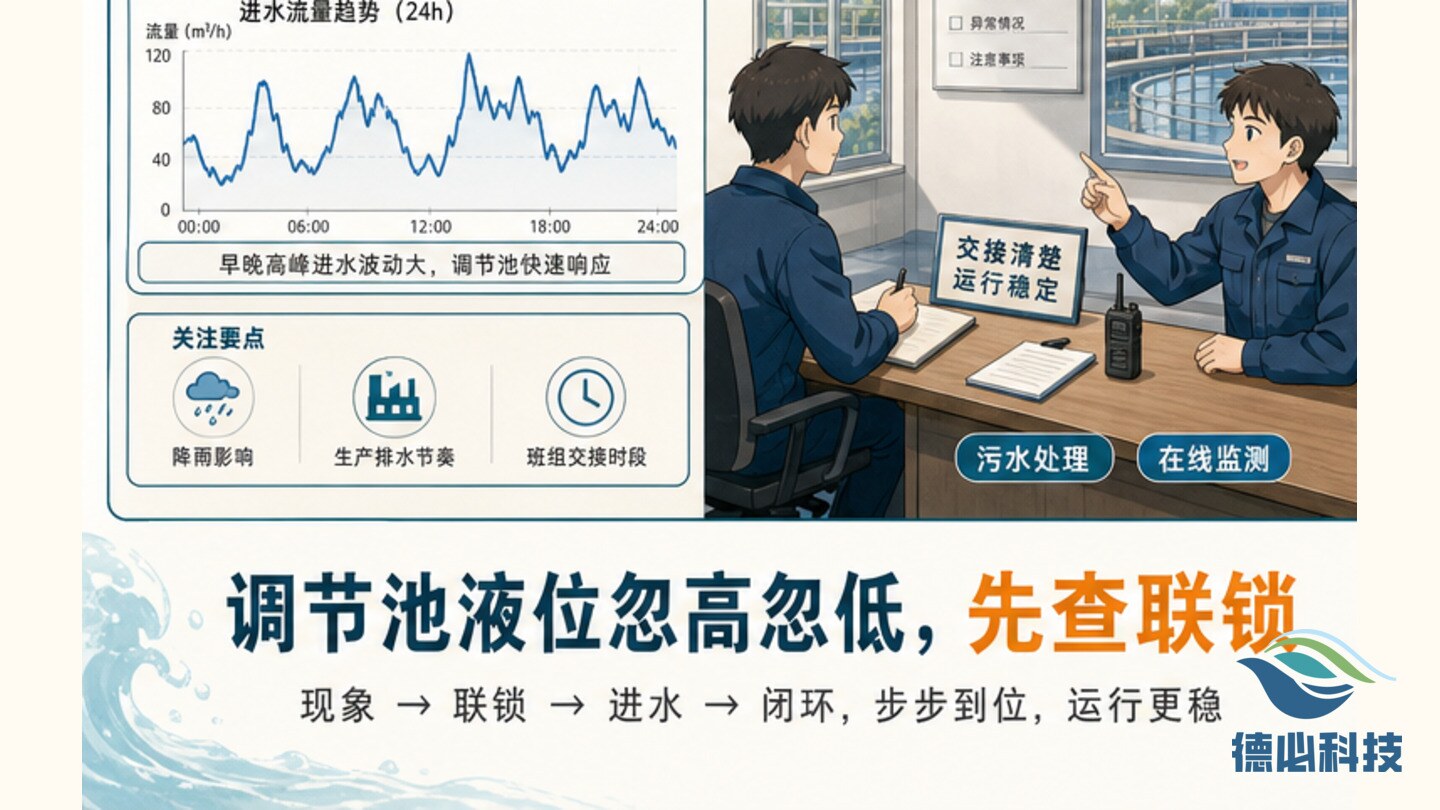 调节池液位忽高忽低,先查联锁