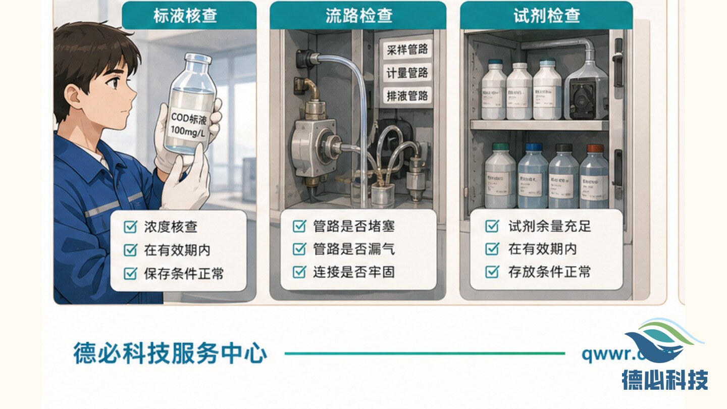 COD在线曲线突跳，先做留样复核