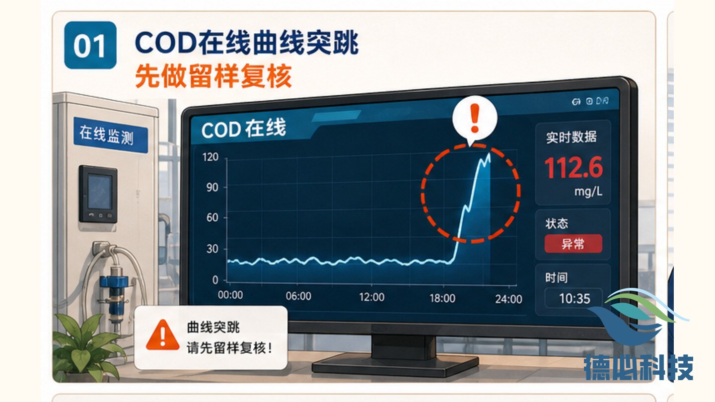 COD在线曲线突跳，先做留样复核