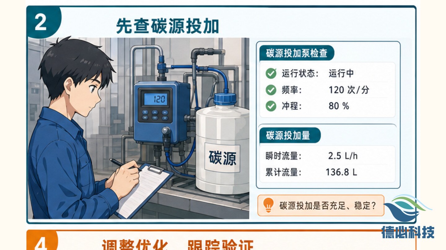 总氮去除不稳，先查碳源投加