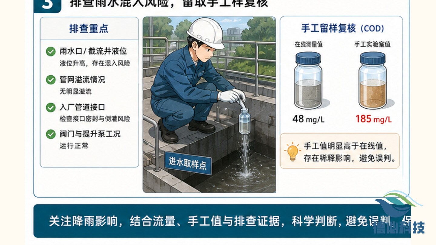 雨后进水COD降低,先防误判