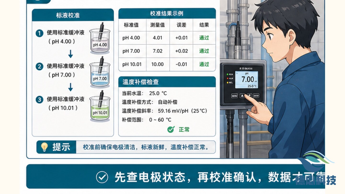pH在线读数漂移，先查电极状态
