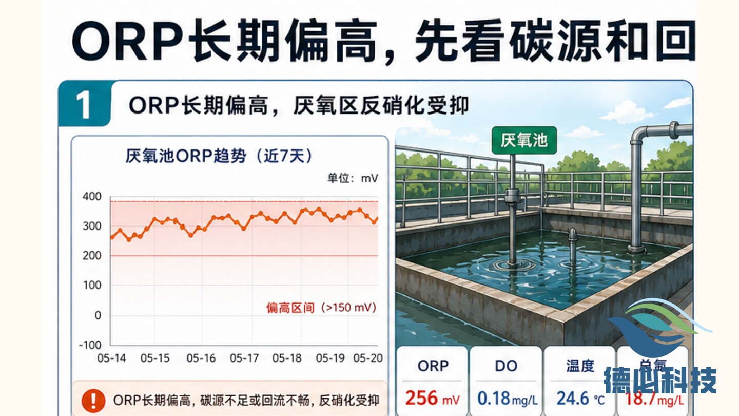 ORP长期偏高,先看碳源和回流