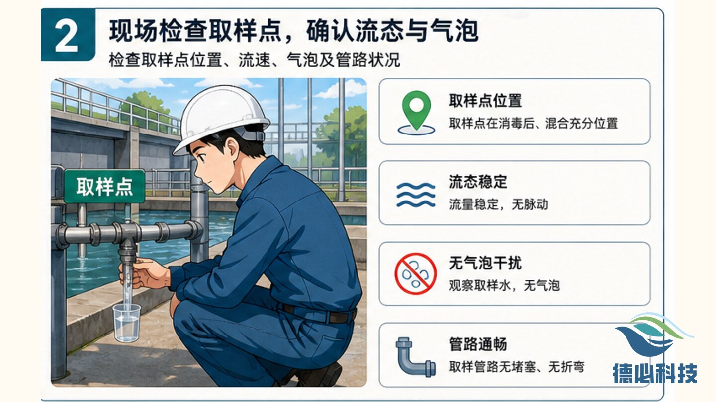 余氯数据忽高忽低，先查取样点