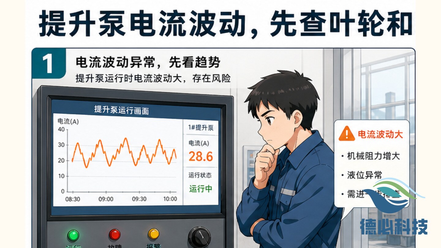 提升泵电流波动，先查叶轮和液位