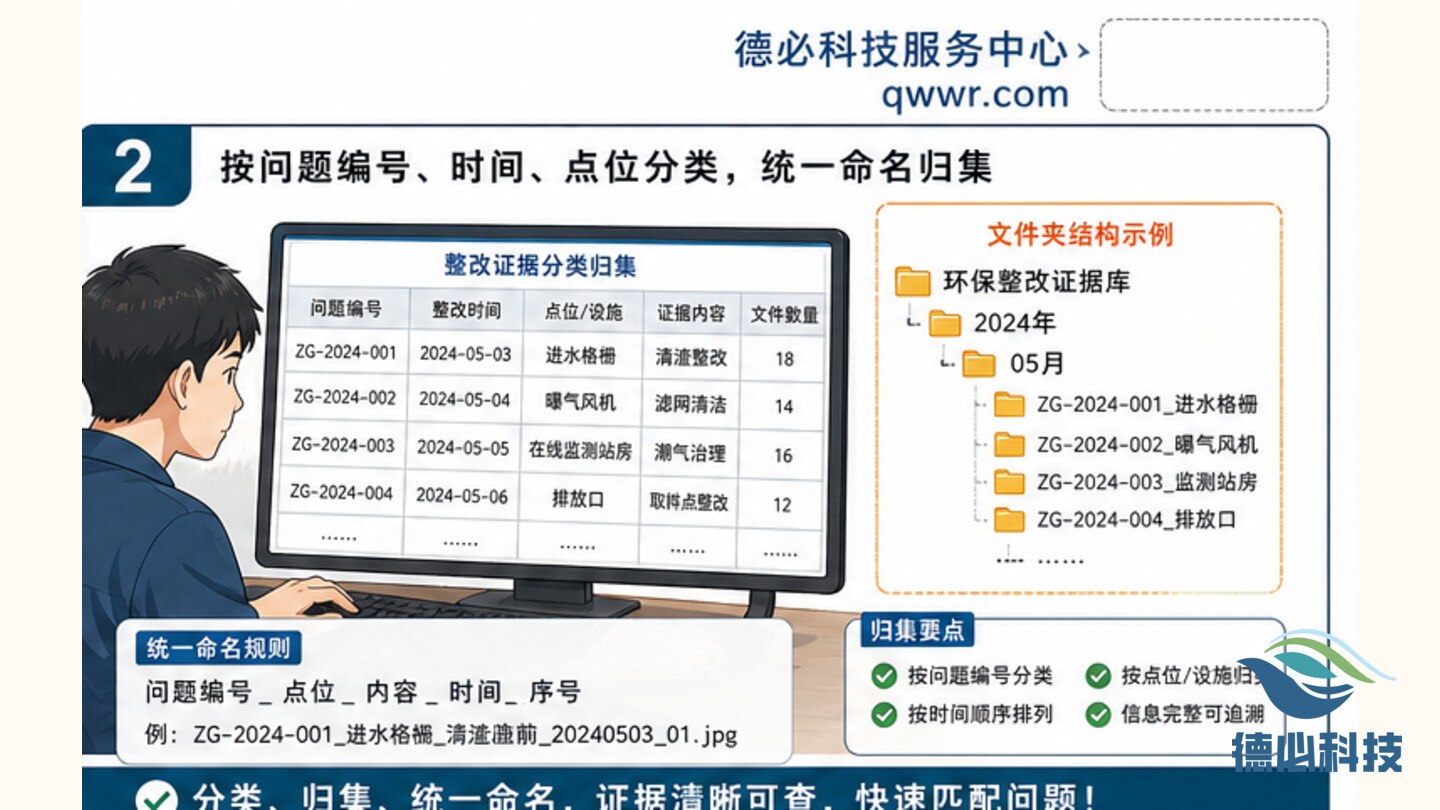 环保整改照片散,先建证据目录