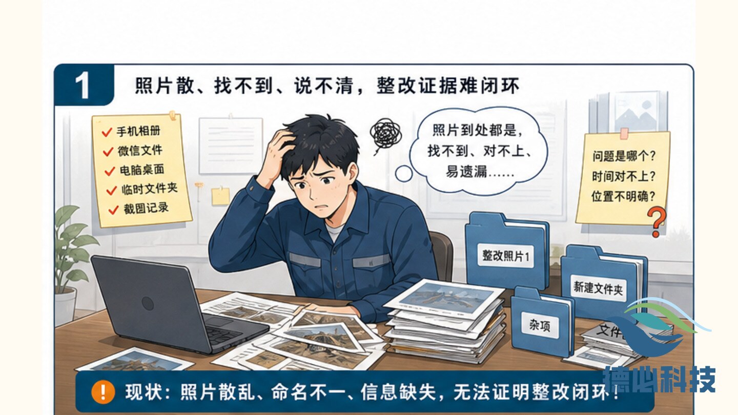 环保整改照片散,先建证据目录
