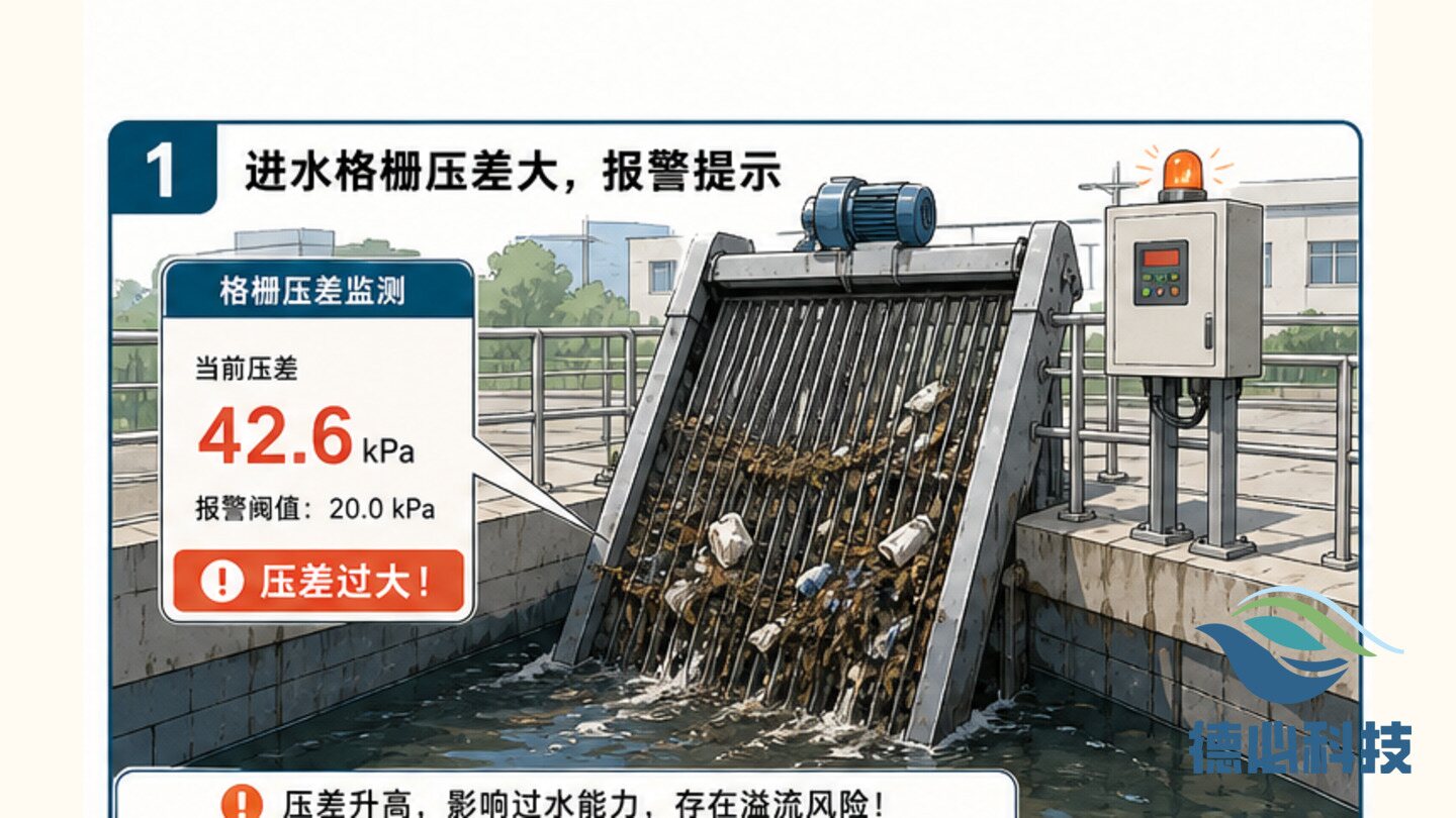 进水格栅压差大,先查栅渣堆积