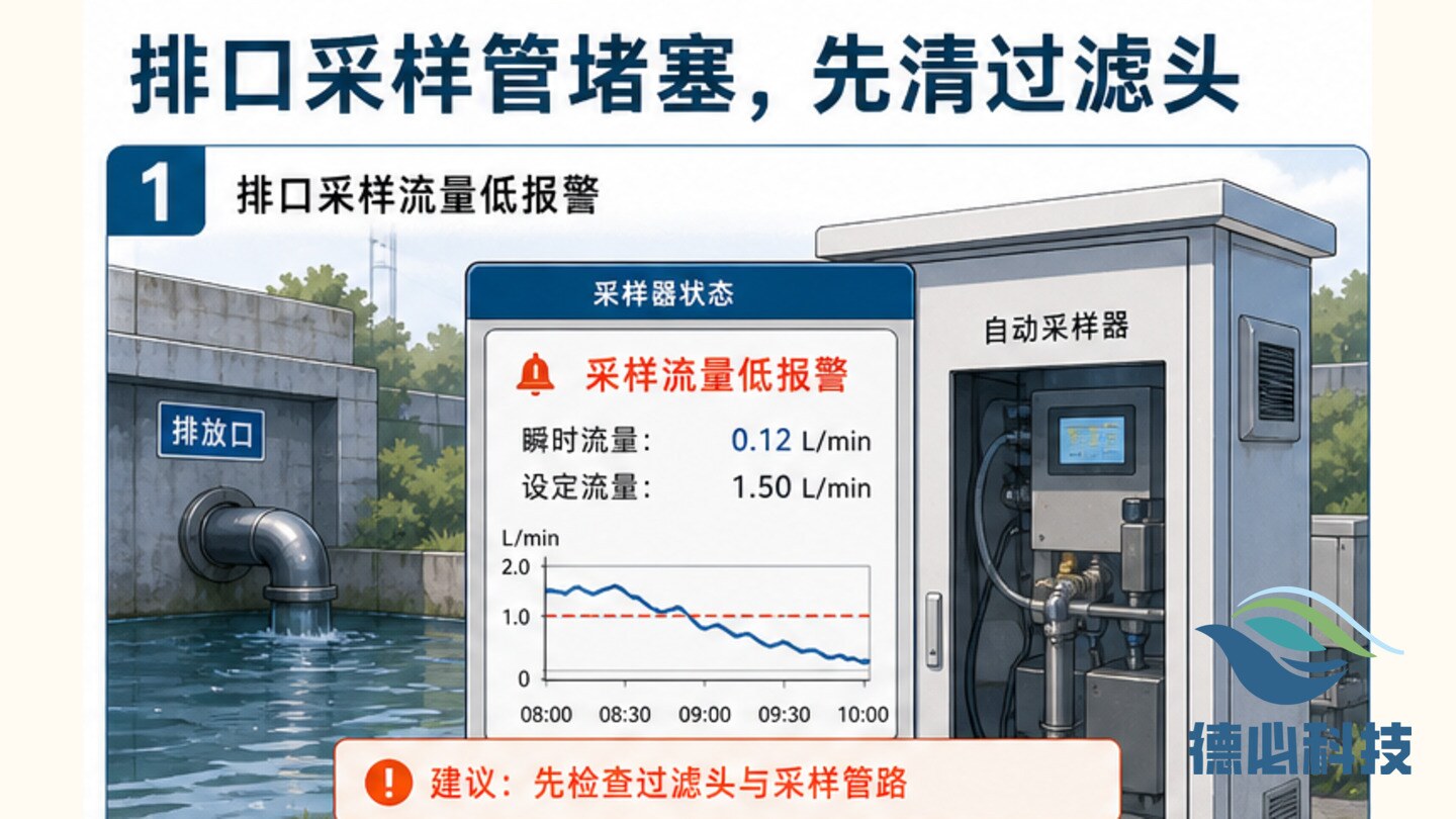 排口采样管堵塞,先清过滤头