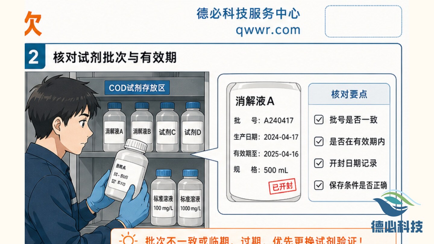 COD标样偏差大,先查试剂批次