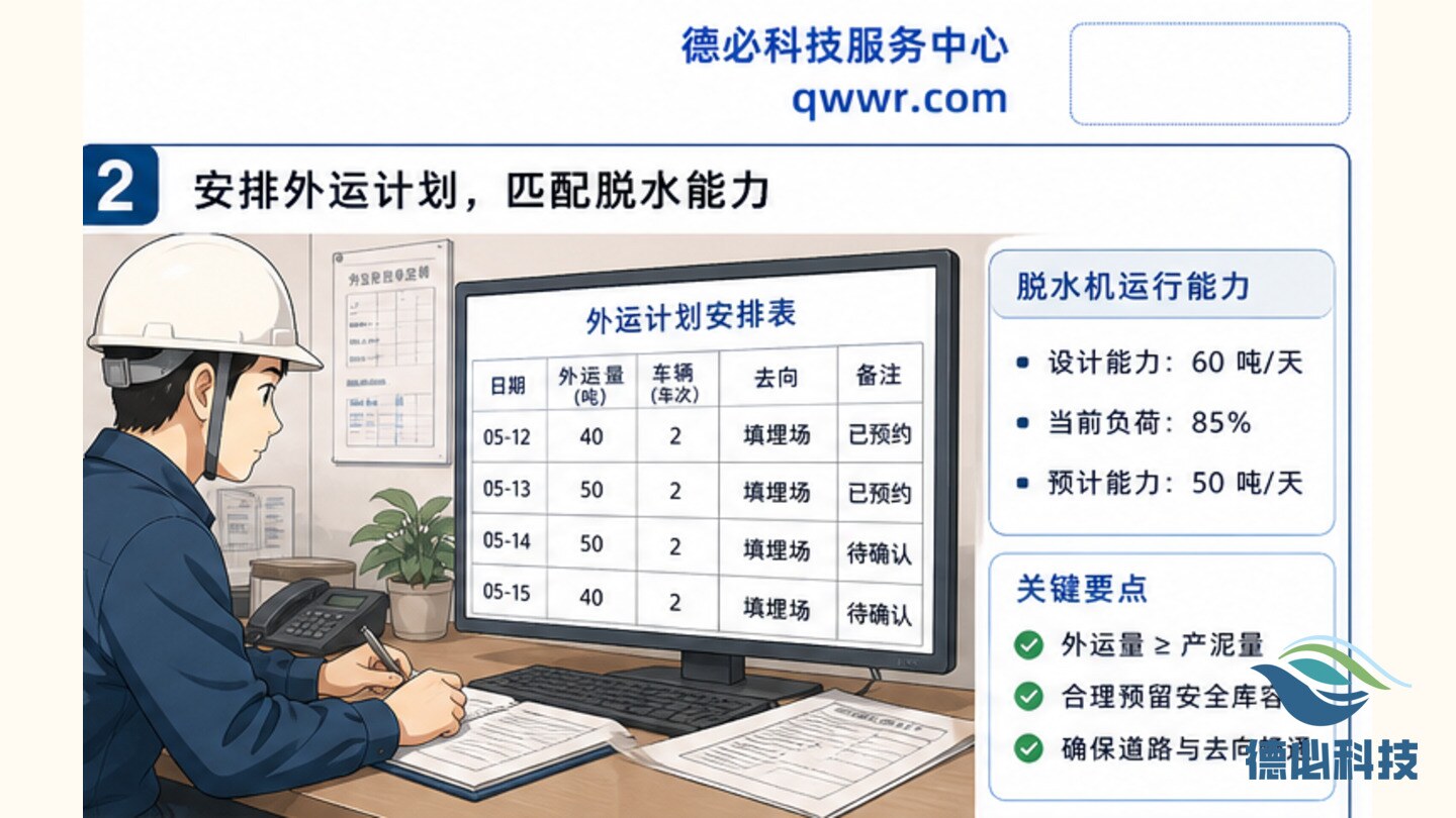 污泥储池液位高,先排外运节奏