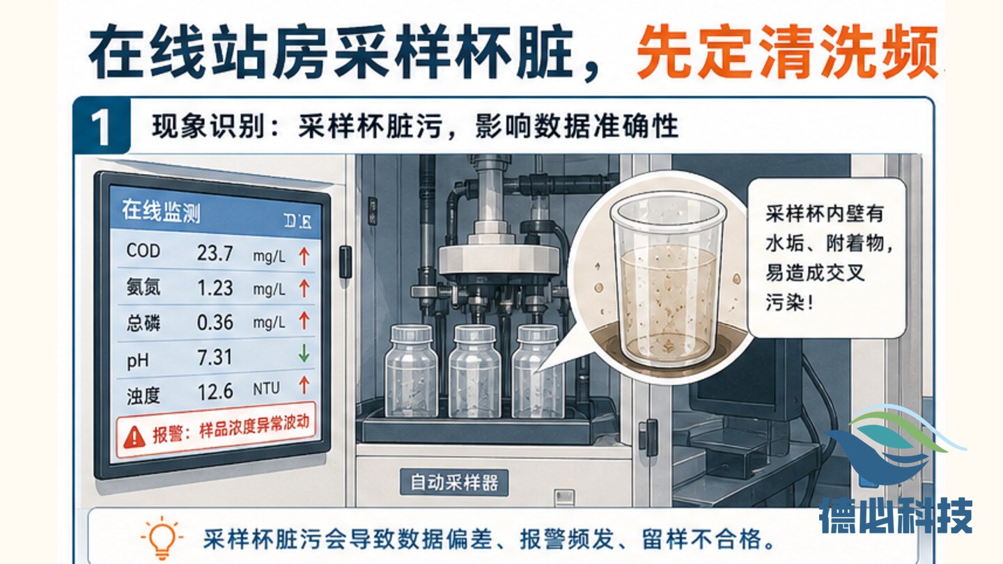 在线站房采样杯脏,先定清洗频次