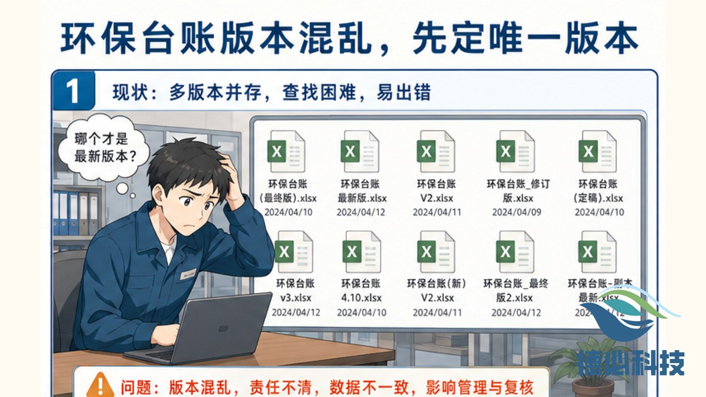 环保台账版本混乱,先定唯一版本