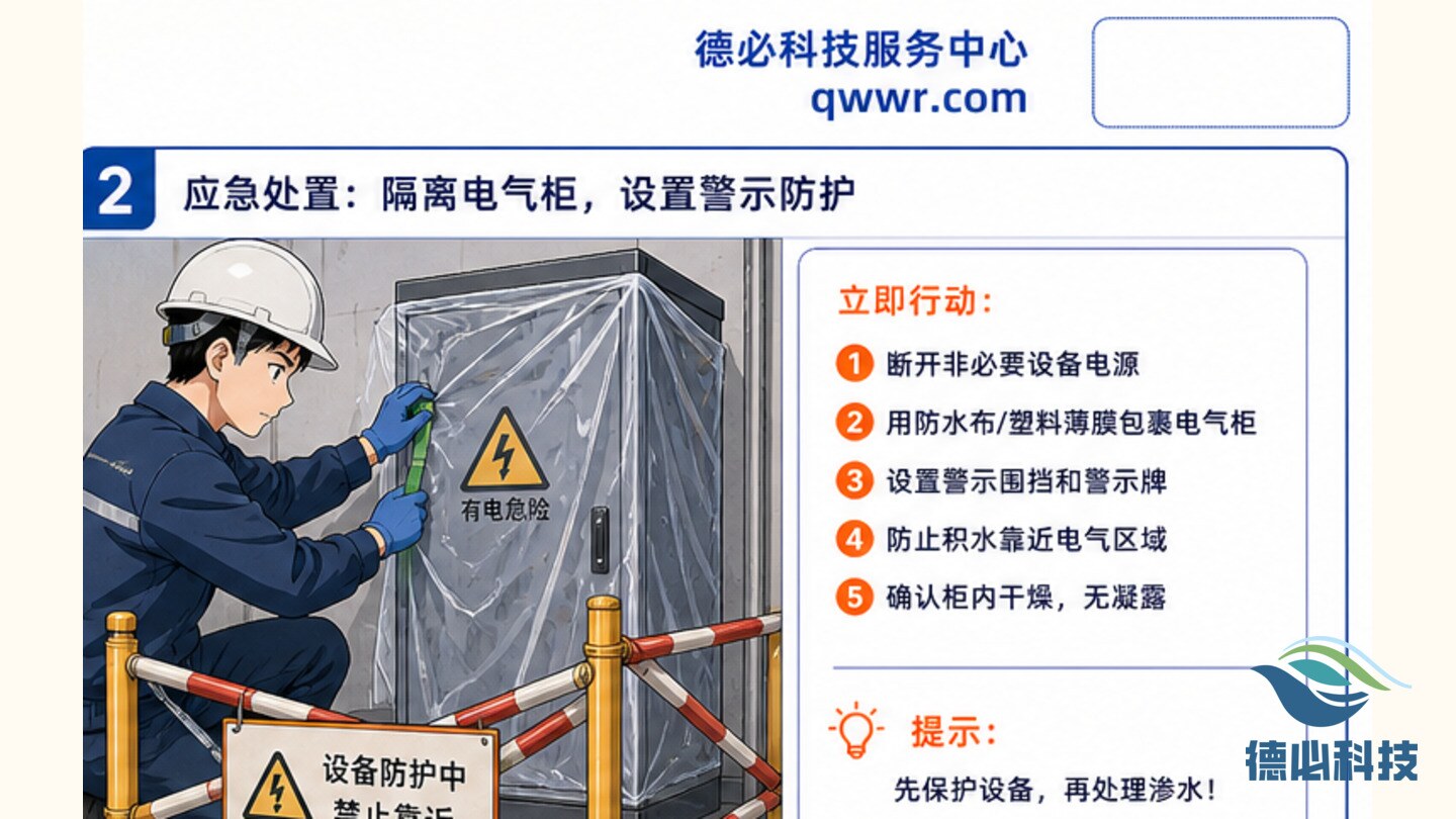 雨天站房渗水,先保护电气柜