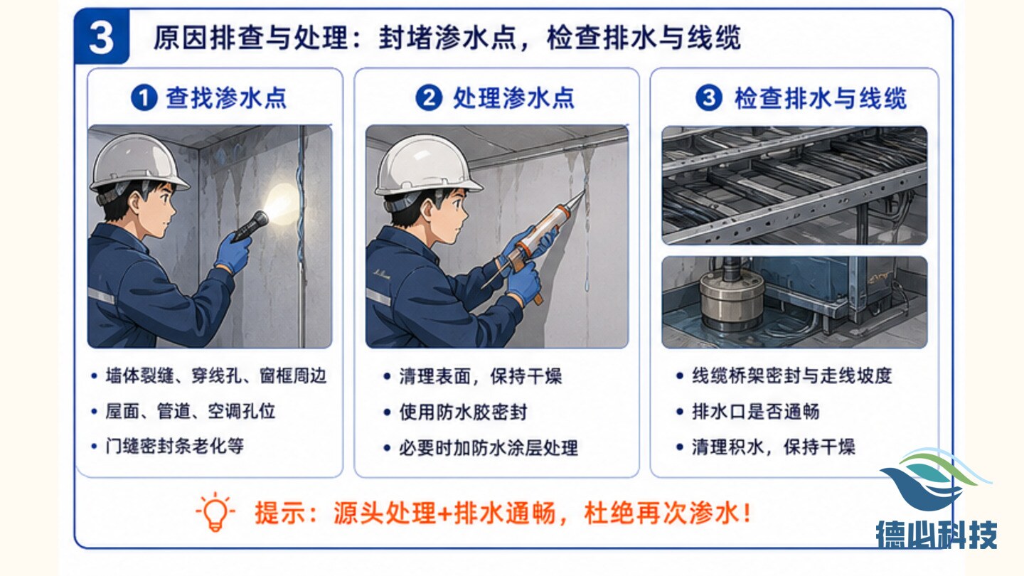 雨天站房渗水,先保护电气柜