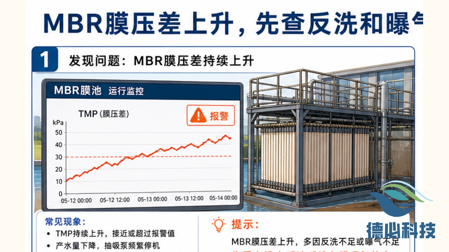 MBR膜压差上升,先查反洗和曝气
