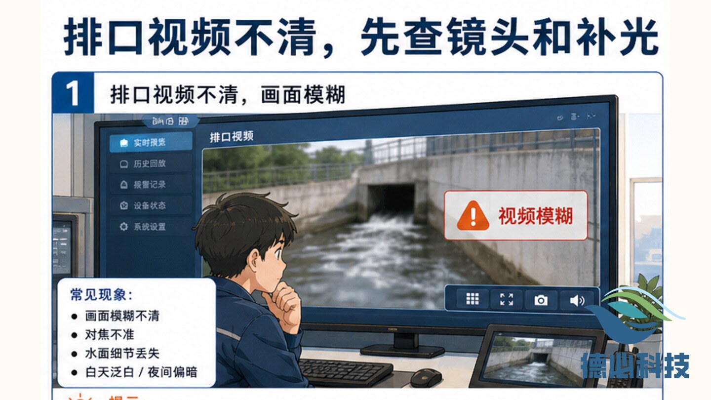 排口视频不清,先查镜头和补光