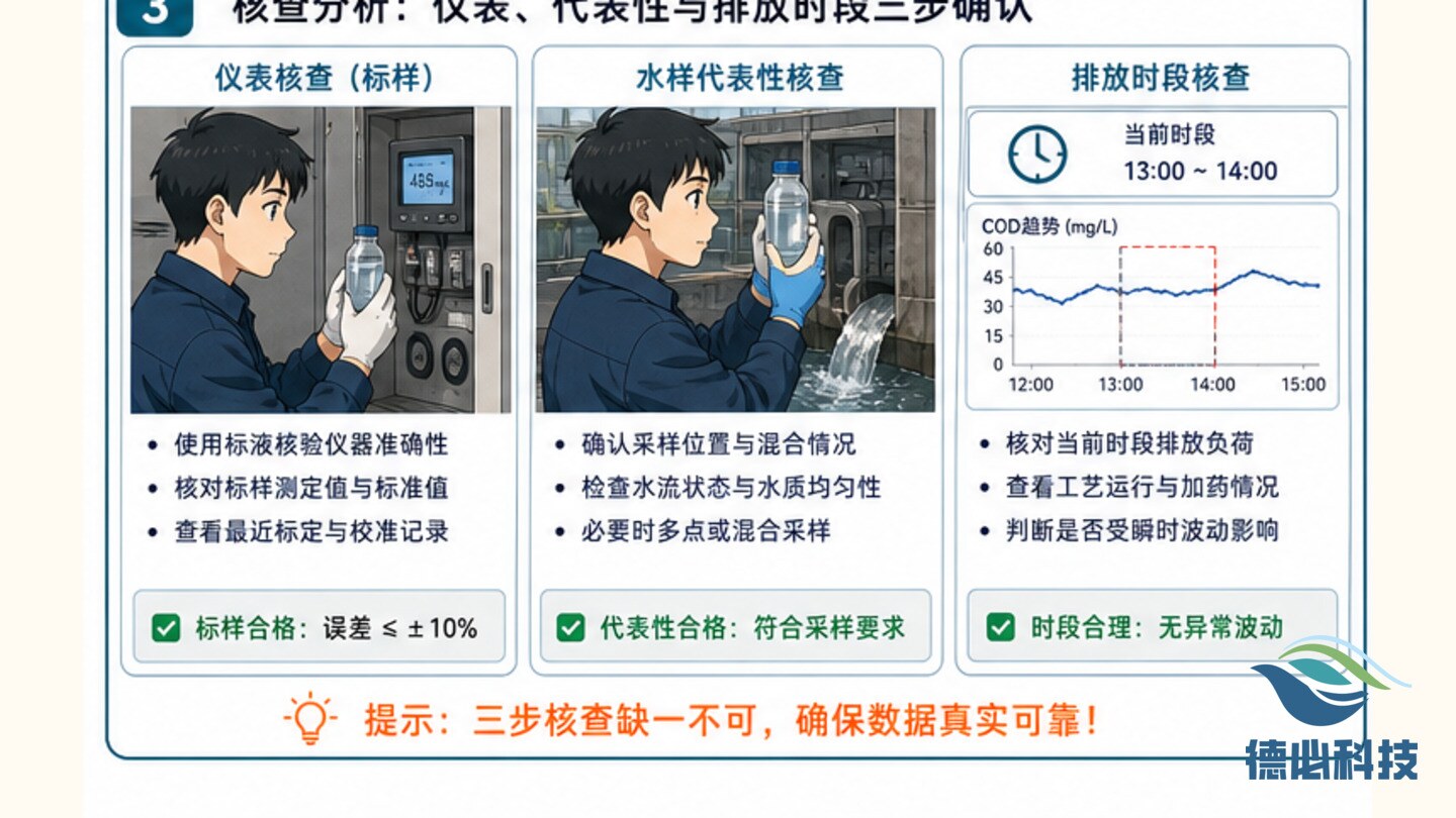 排口COD临界,先做人工比对