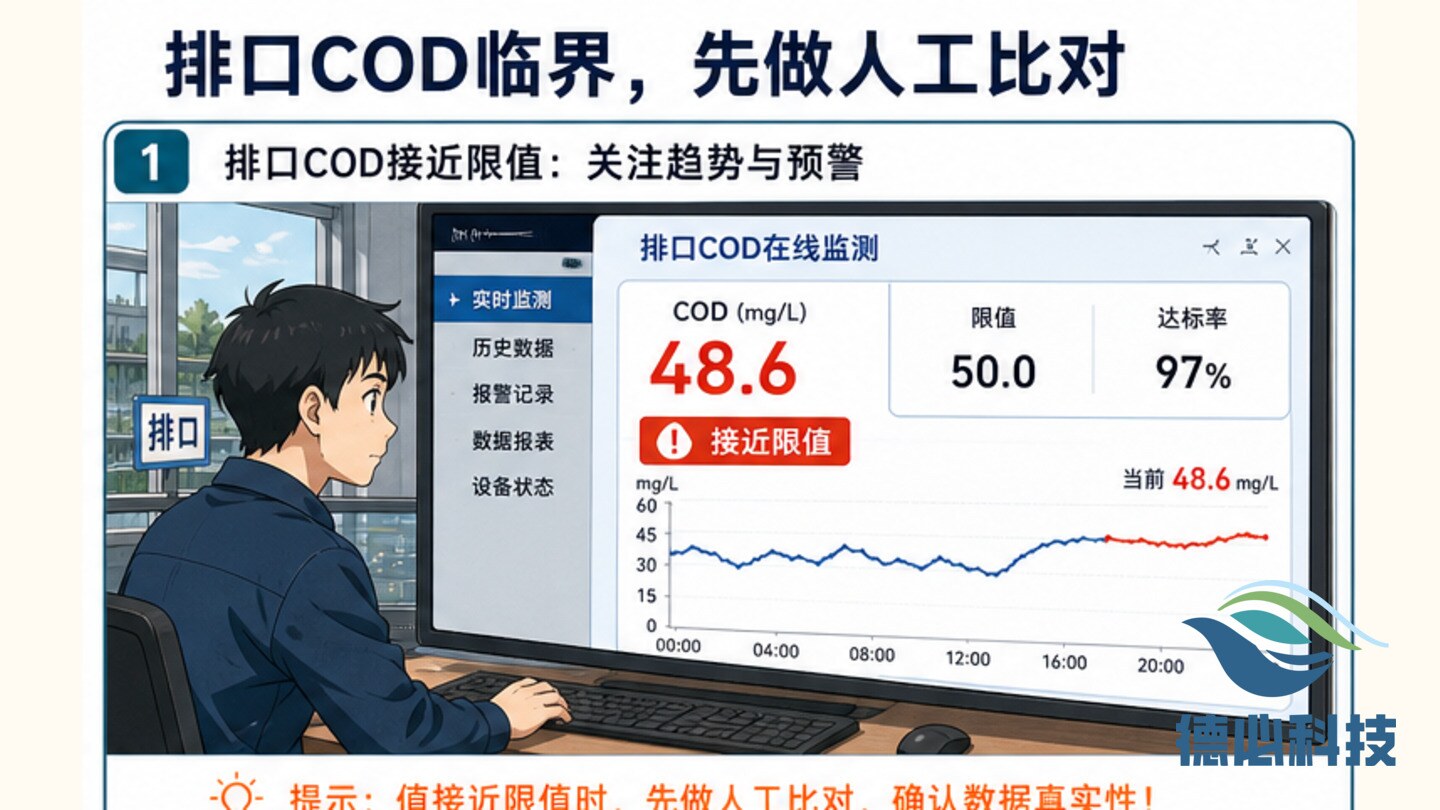 排口COD临界,先做人工比对