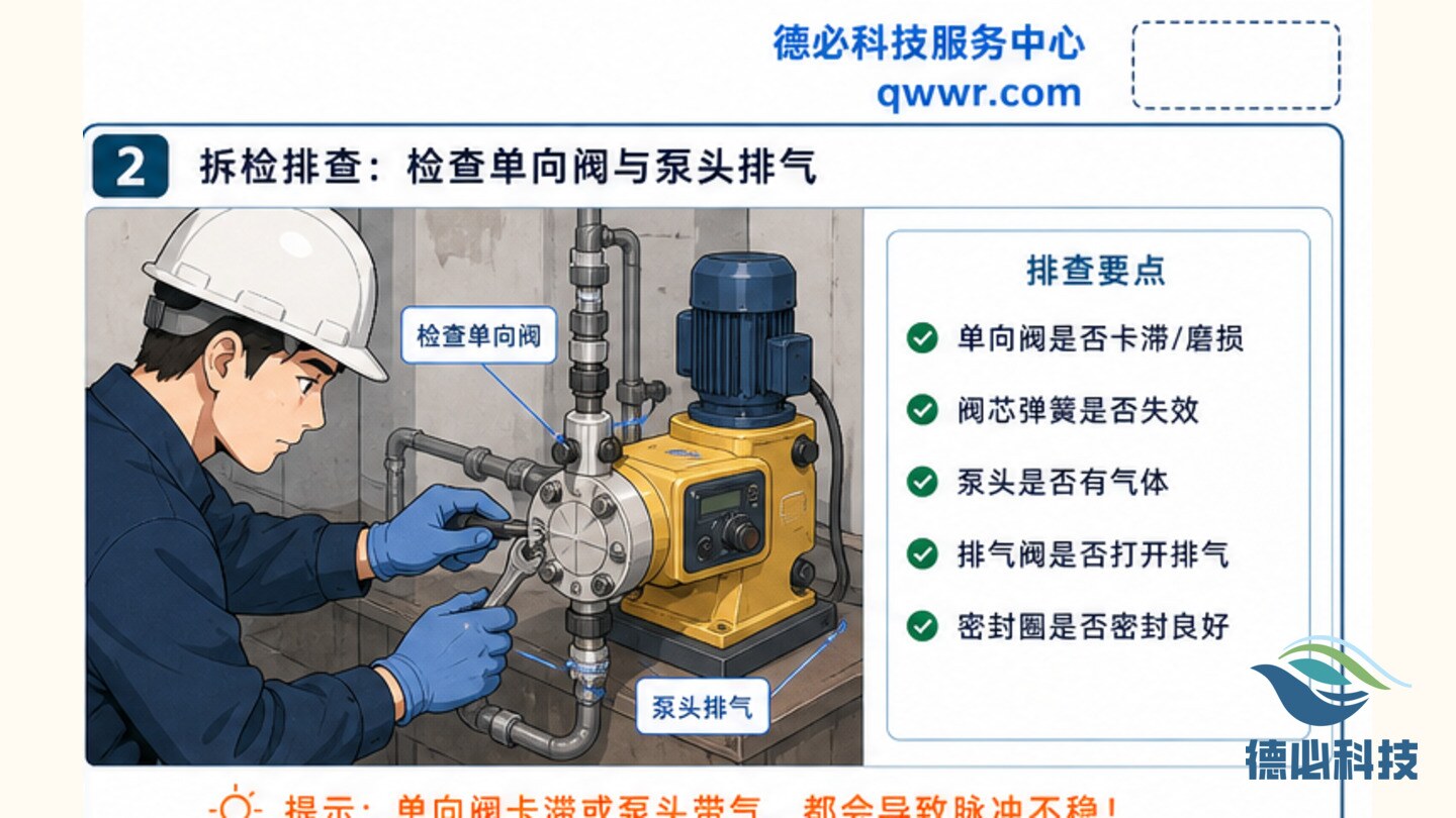 加药泵脉冲不稳,先查单向阀