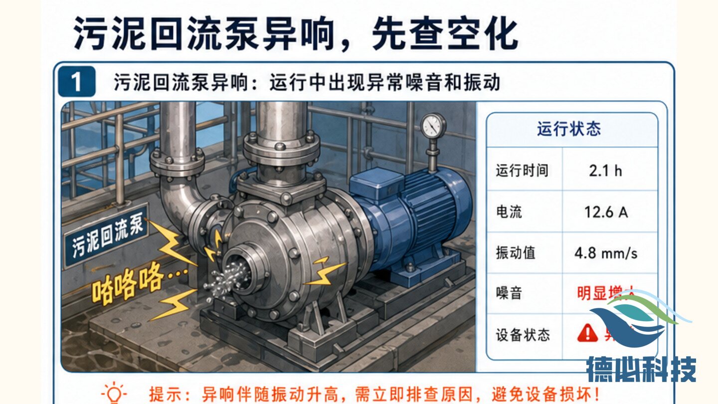 污泥回流泵异响，先查空化