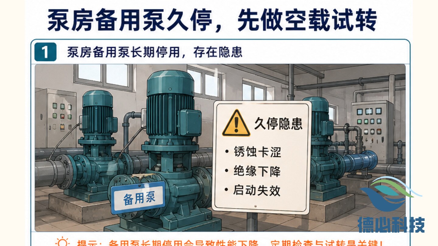 泵房备用泵久停,先做空载试转