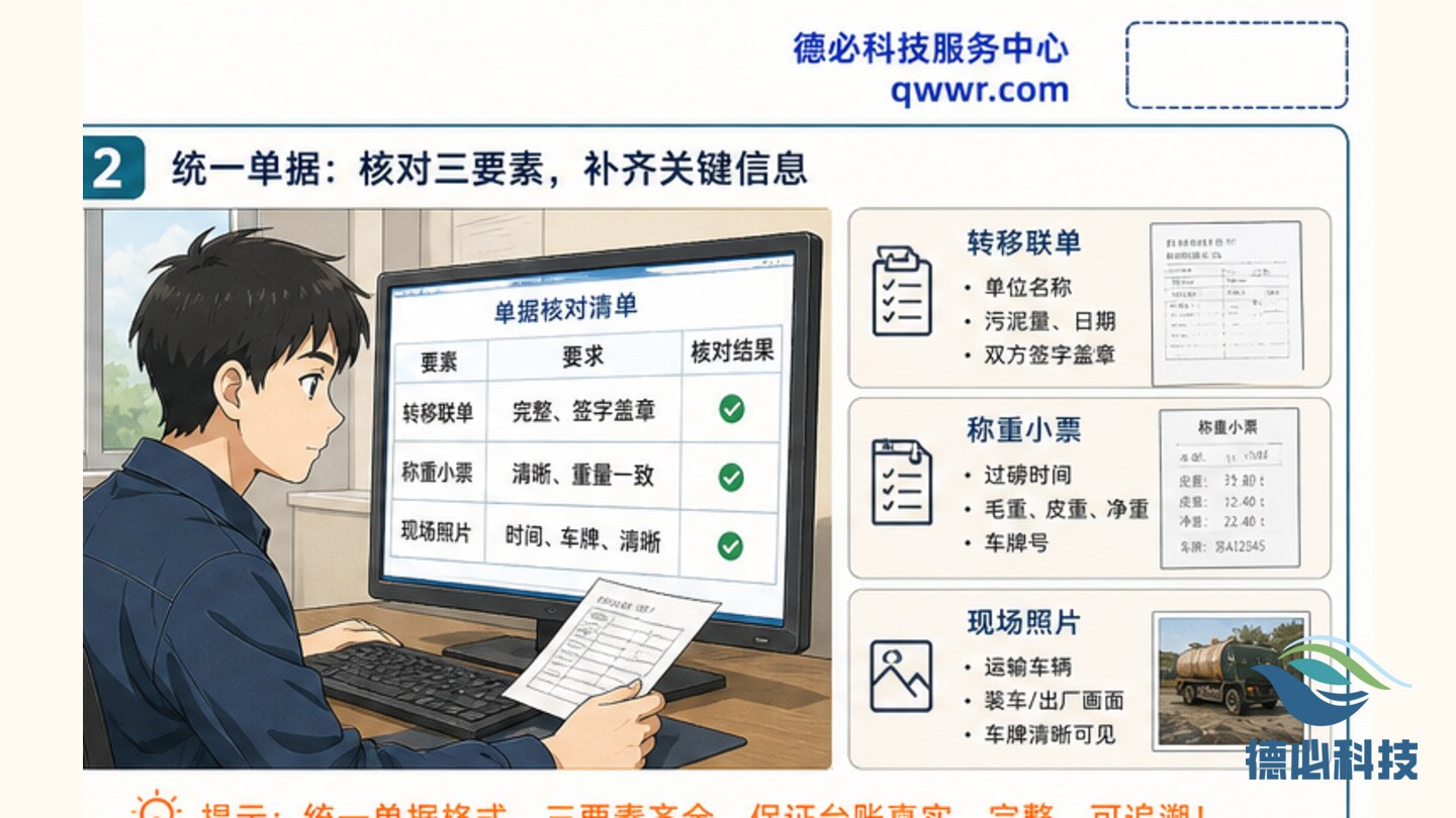污泥外运台账乱，先统一单据