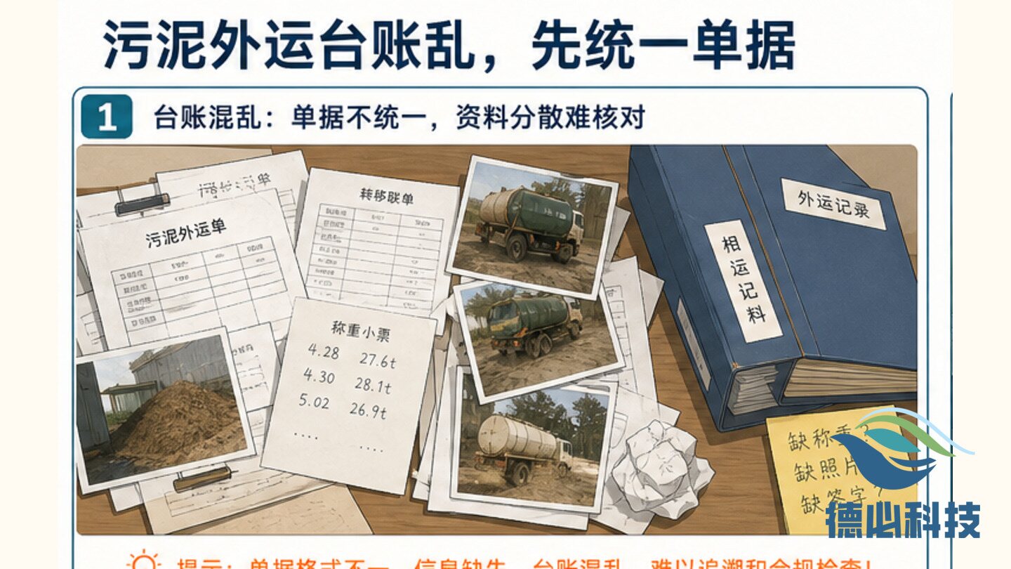 污泥外运台账乱，先统一单据