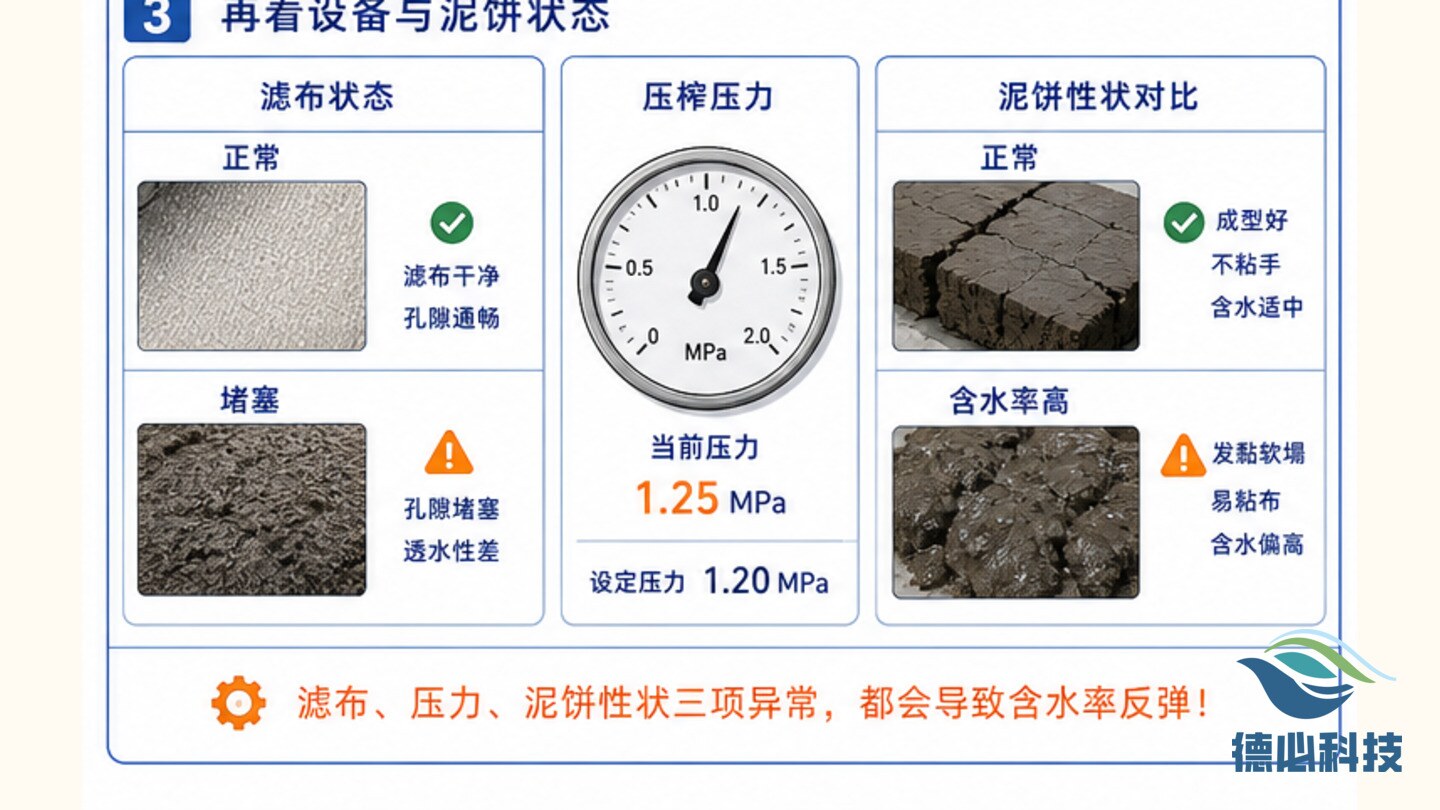 污泥含水率反弹,先看药耗