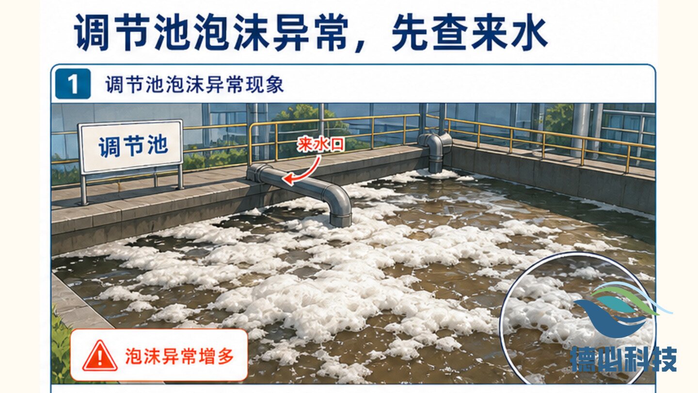 调节池泡沫异常,先查来水