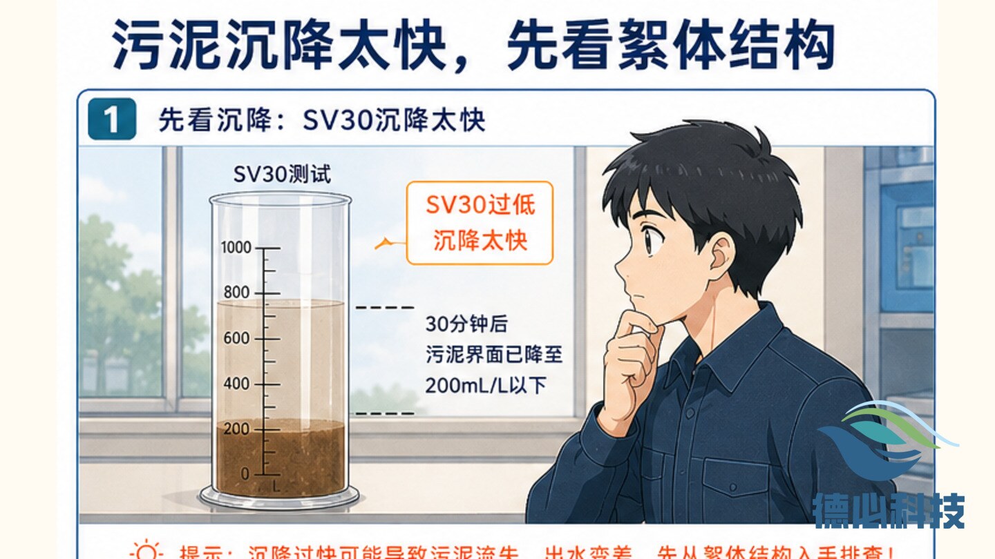 污泥沉降太快,先看絮体结构