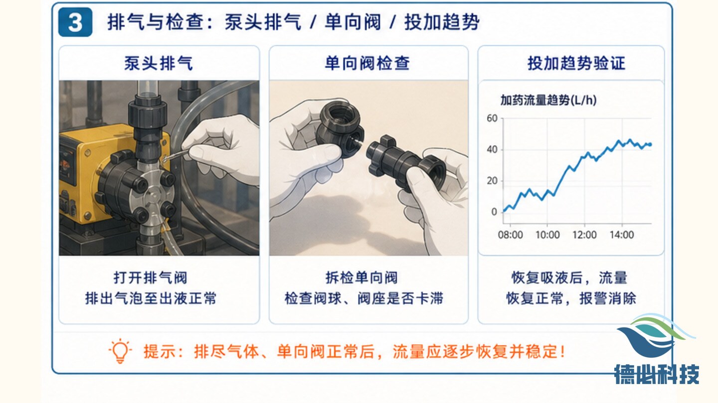 加药泵空转报警,先查吸液