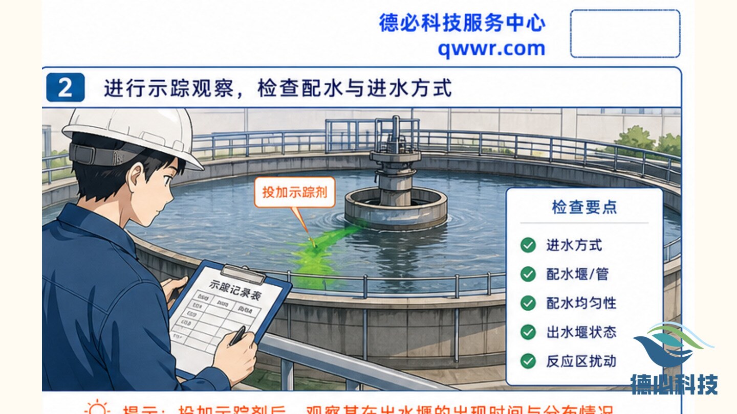 沉淀池短流疑似,先做示踪