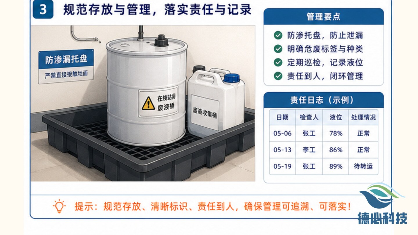 站房废液转运慢,先设预警线