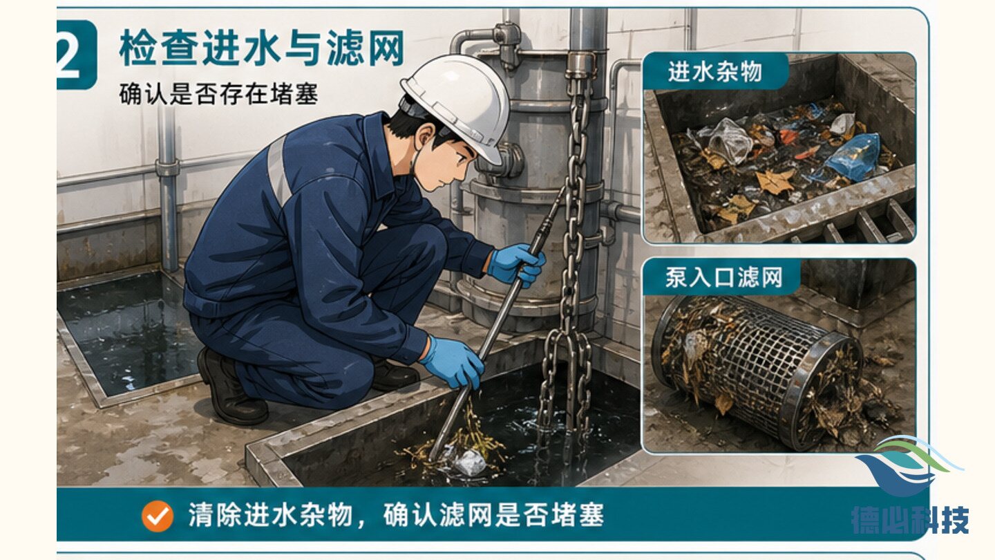 提升泵电流升高，先查堵塞负荷