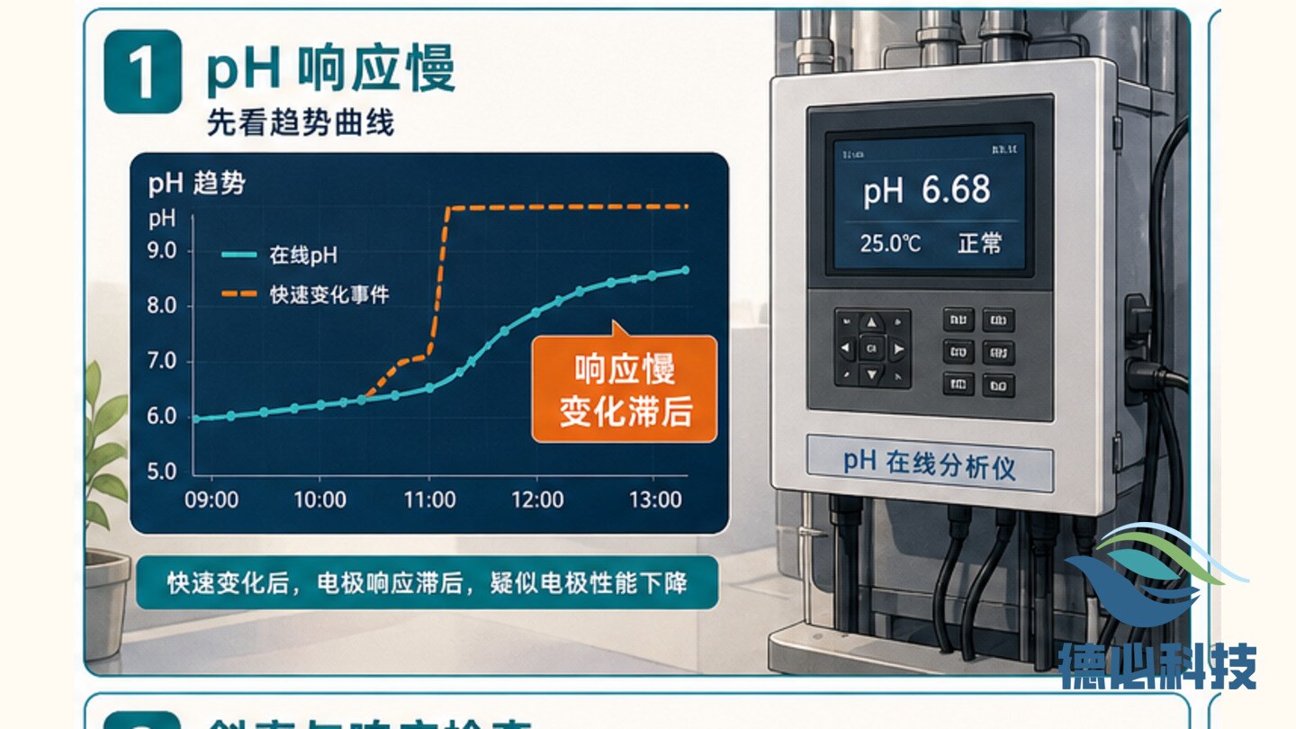pH电极响应慢,先做斜率检查