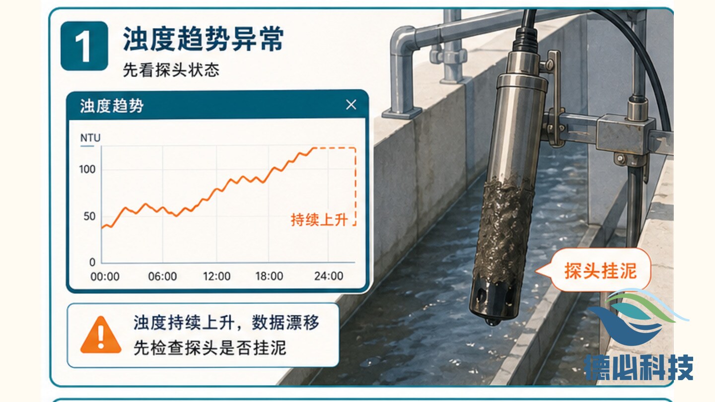 浊度探头挂泥,先看清洗周期