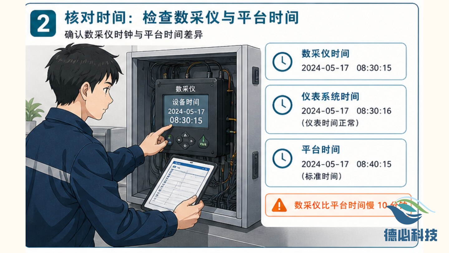 数采仪时间漂移，先做时钟校准