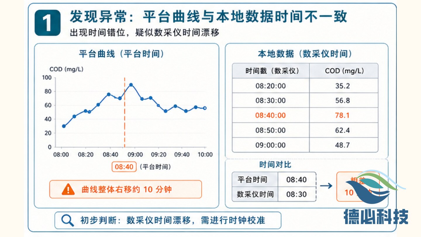 数采仪时间漂移，先做时钟校准