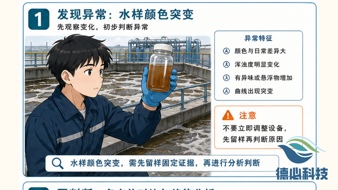 水样颜色突变,先留样再判断