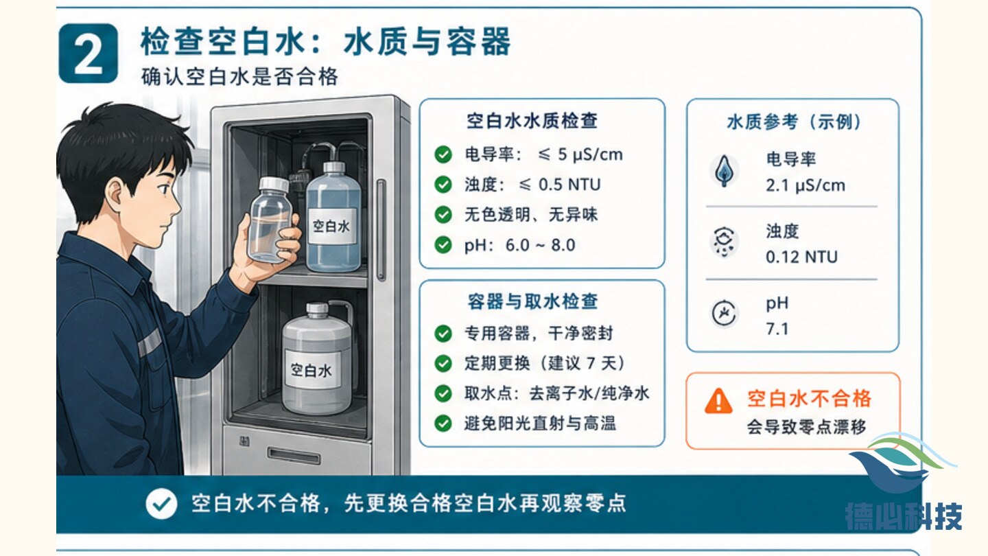 在线仪表零点漂移，先查空白水