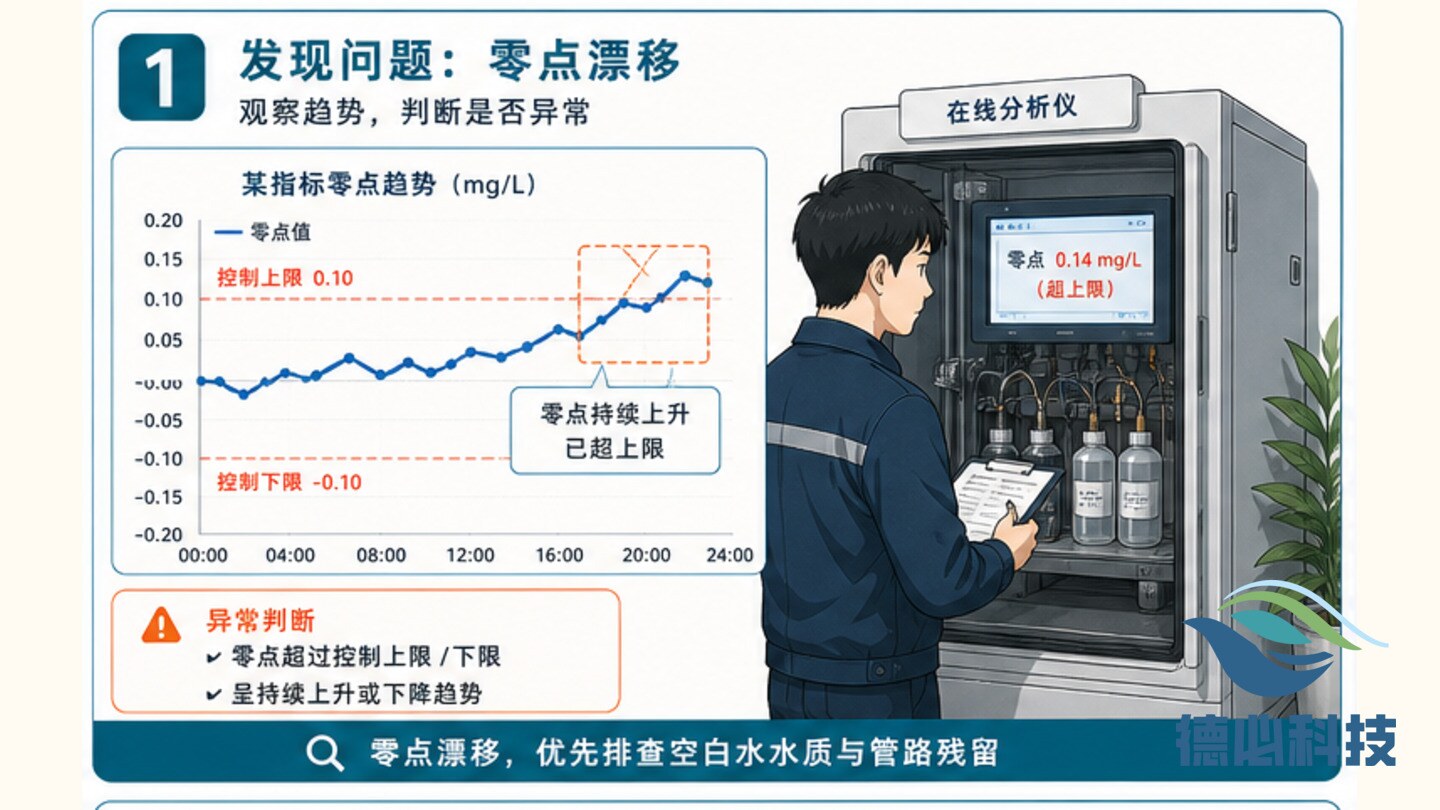 在线仪表零点漂移，先查空白水