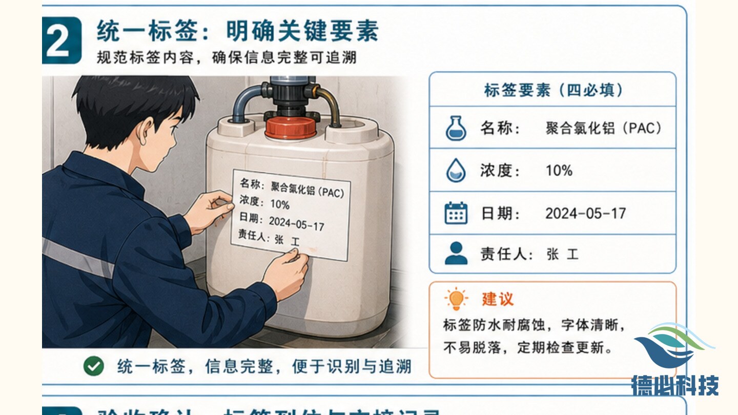 药剂桶标识不清,先统一标签