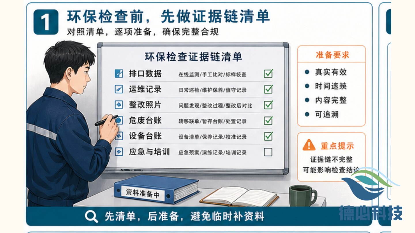 环保检查前,先核关键证据链