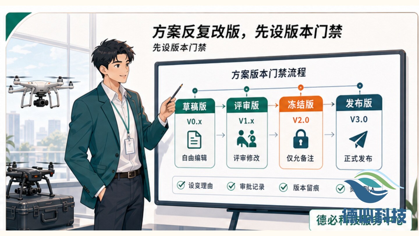 方案反复改版,先设版本门禁
