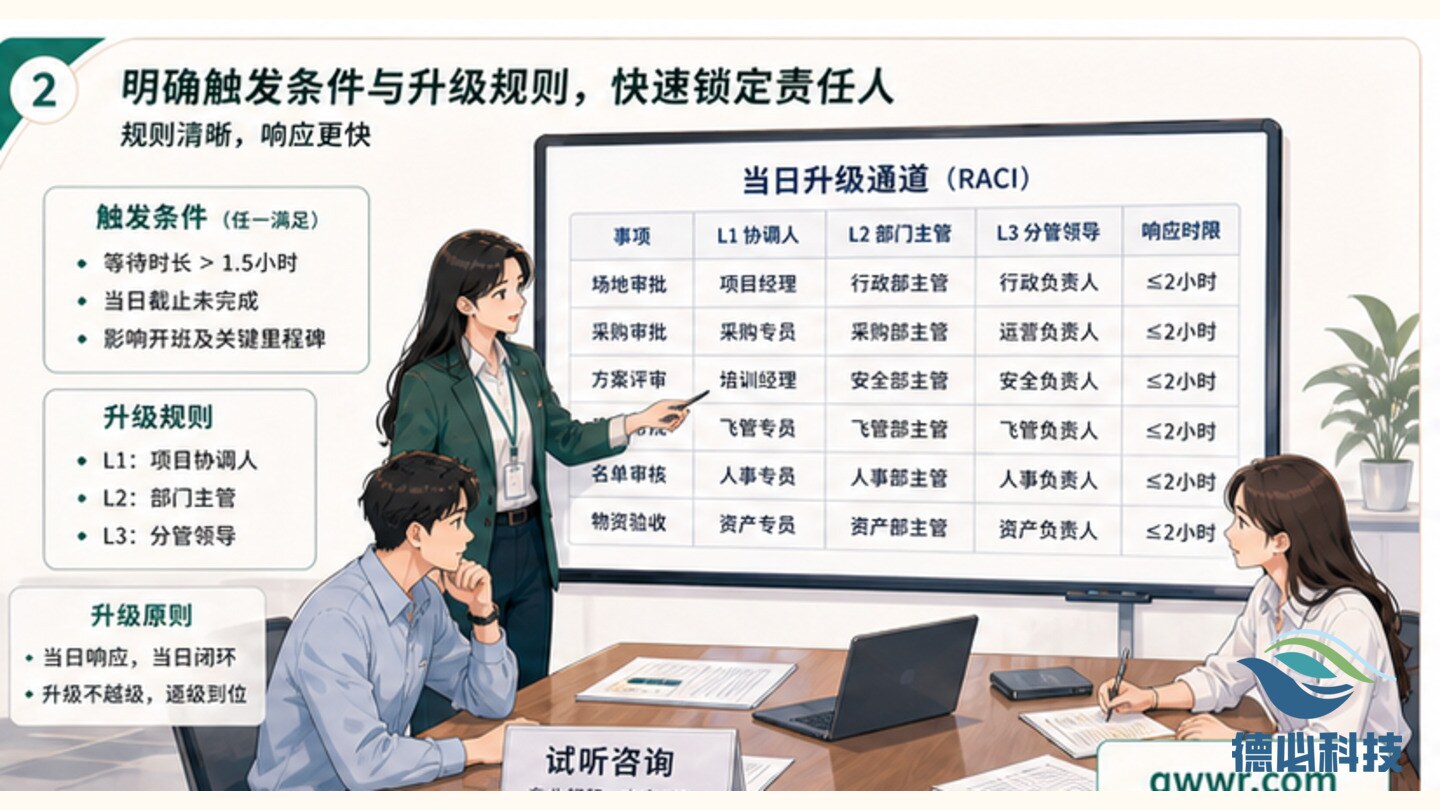 跨部门响应慢，先建升级通道